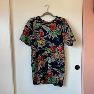 Zara Multi Color Jacquard Knit minidress